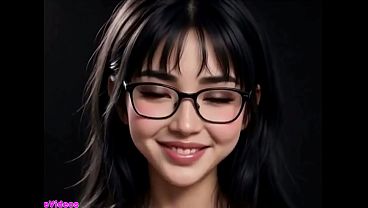 Gadis Tionghoa Cantik Menjulurkan Lidah Menggoda Dalam Animasi Ai