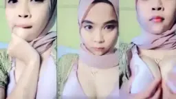 Jilbab Indo Buka Bh, Langsung Meleleh Lihatnya